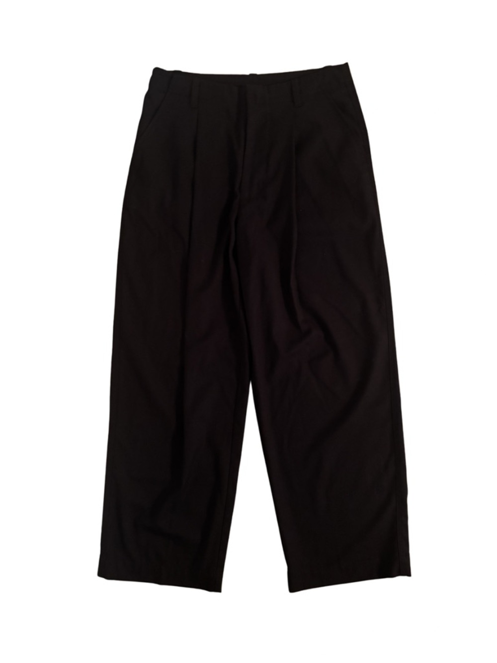 Standard Cloth Classic Black Wide Leg Pleated Trousers